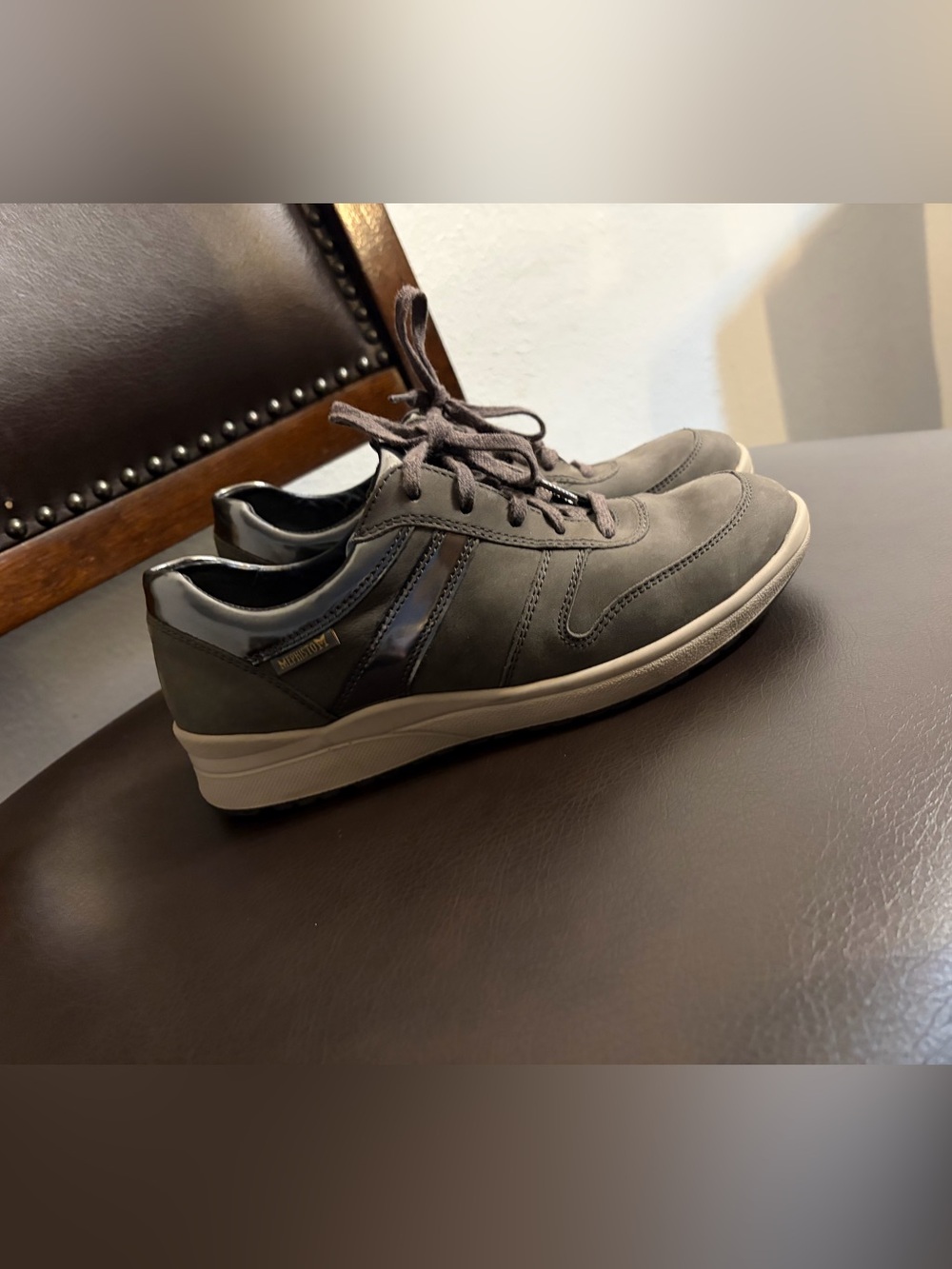 Mephisto Women's Gray Lace-Up Athletic Sneakers